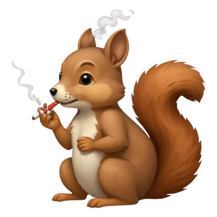 Dog smoking a squirrel smoking a blunt sticker