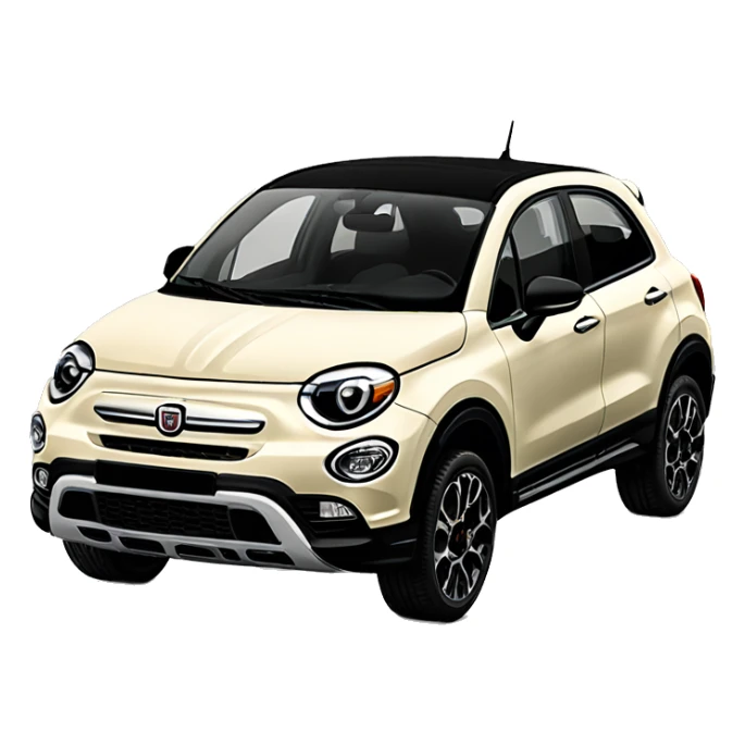 Beige Fiat 500x Cross with black roof sticker
