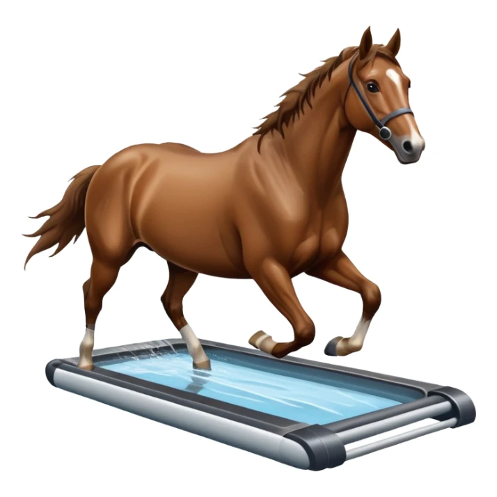 horse running in a water treadmill sticker