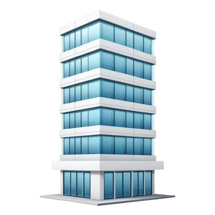 modern apartment building with sleek design sticker