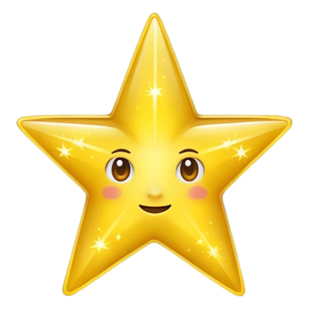 a star emoji with sparkles sticker