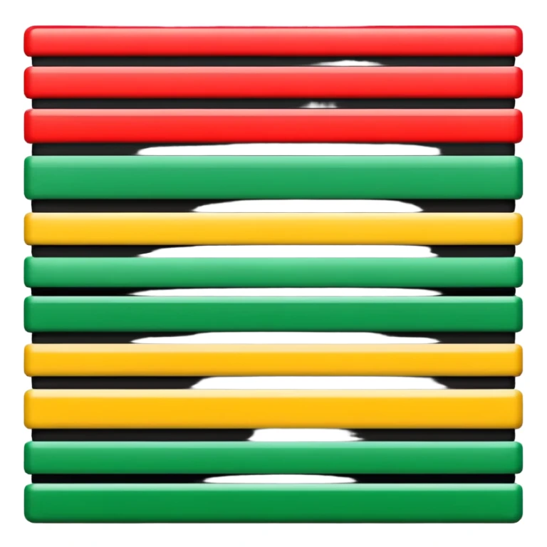 Red-Black and Green horizontal stripes) - no stars or other symbols sticker
