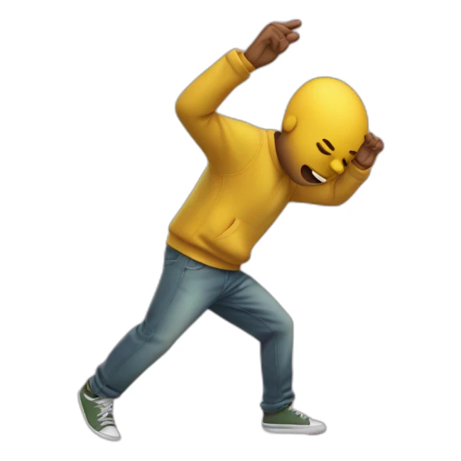 Humain qui fait un dab sticker