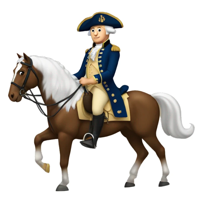 george washington on a horse in a emoji animation sticker