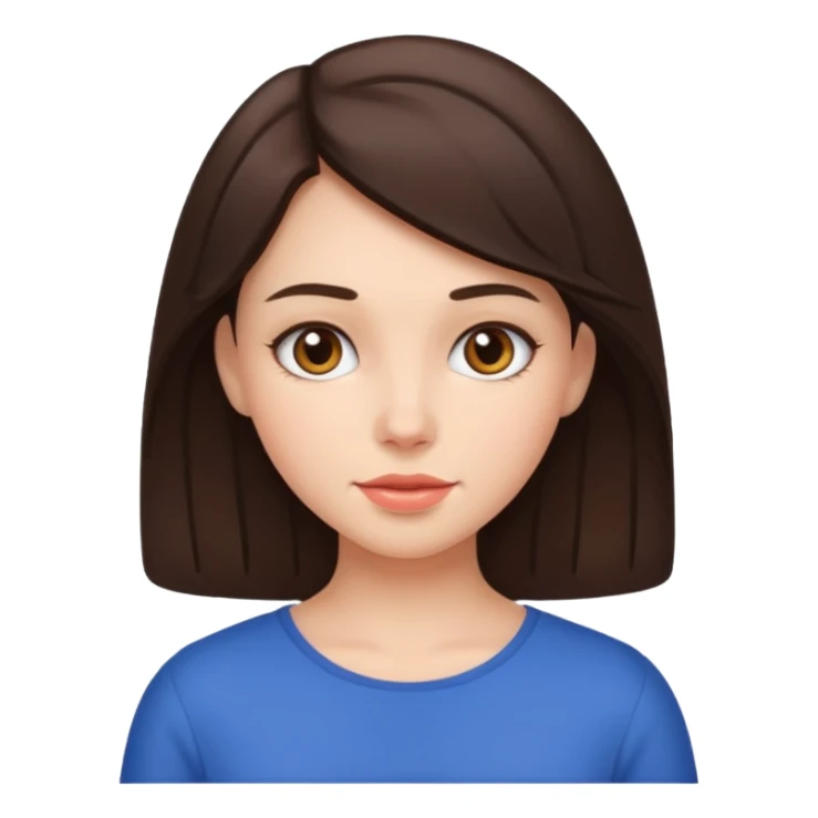 brunette girl sticker