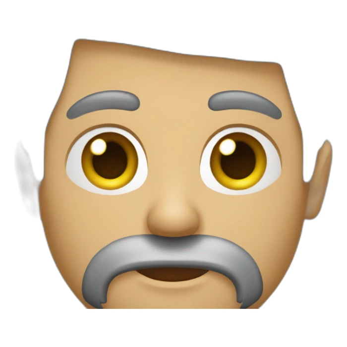 hombre con barba,morocho y con el pelo gris sticker