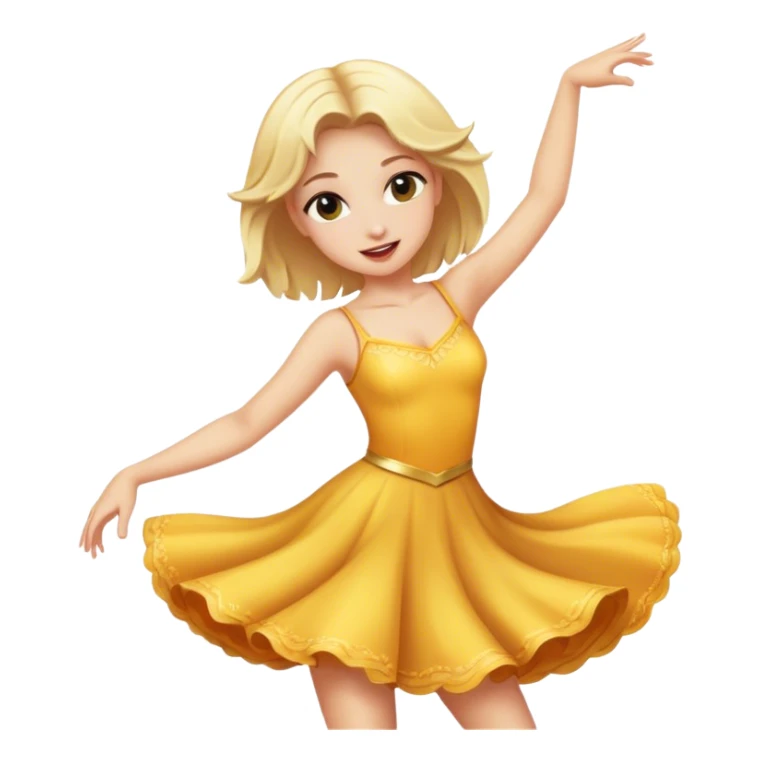 blonde girl dancing n sticker