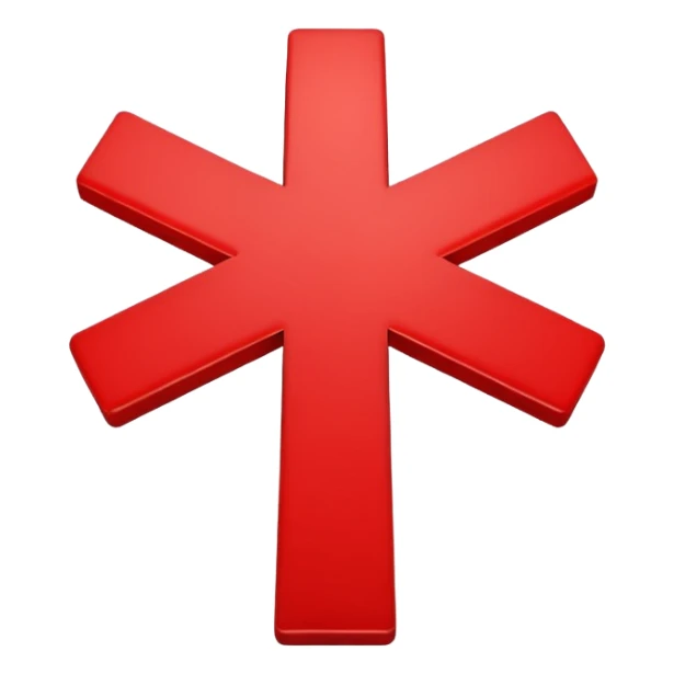 red medical cross symbol on a white3 background sticker