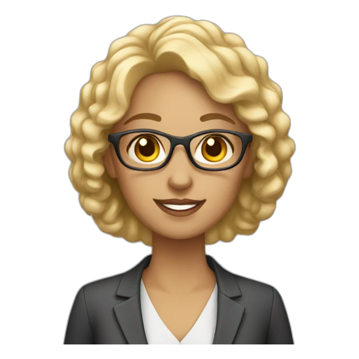 Teacher woman is light-skinned works with the laptop sticker