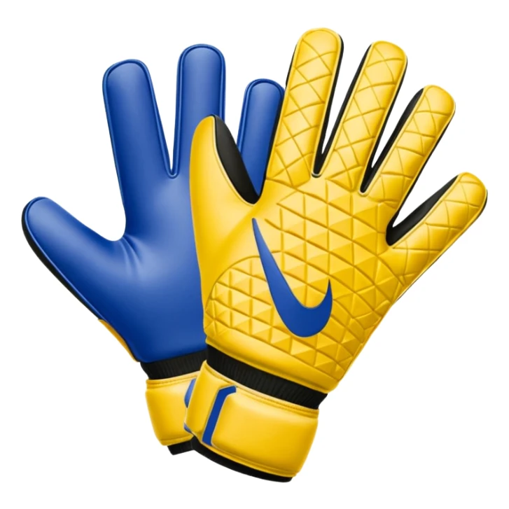 Des gants de gardien de but de foot nike jaune le plus réaliste possible  sticker