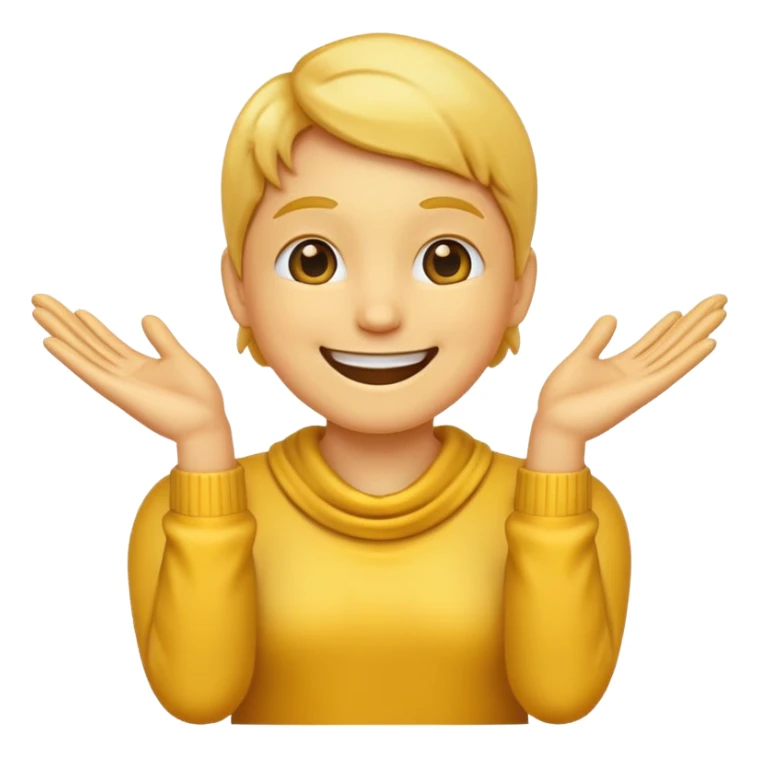 smile emoji with hands around neck sticker