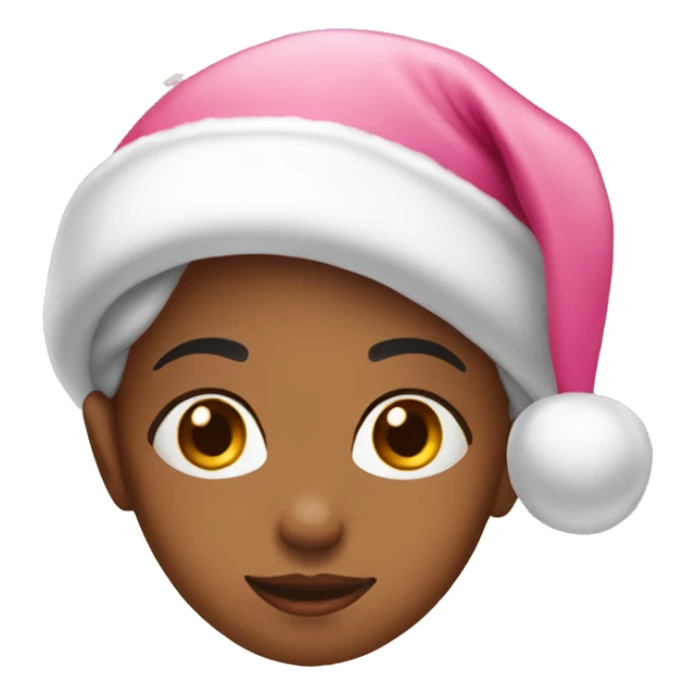 Babygirl with pink santa hat sticker