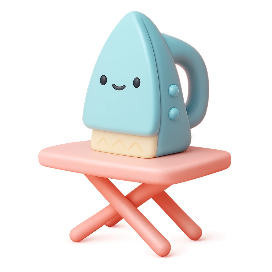 iron and ironing board sticker