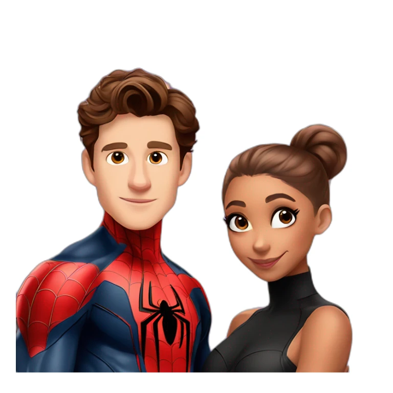 Spiderman tom Holland with Ariana Grande sticker
