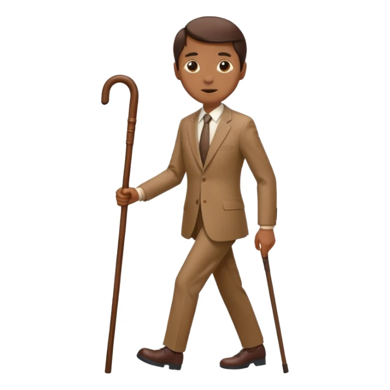Give me a brown suit with stick  sticker