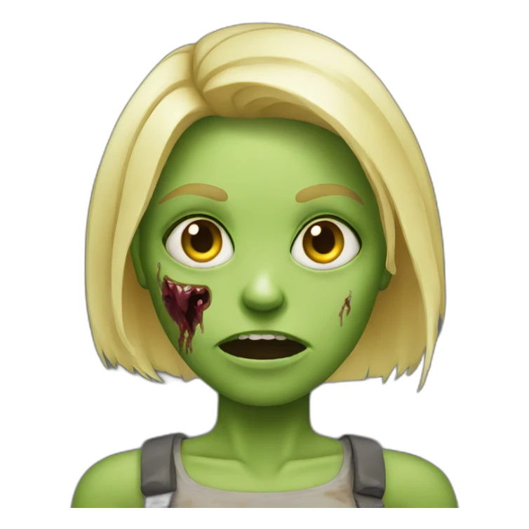 female blonde zombie sticker
