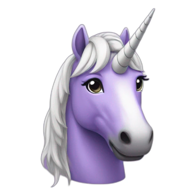 Purple unicorn sticker
