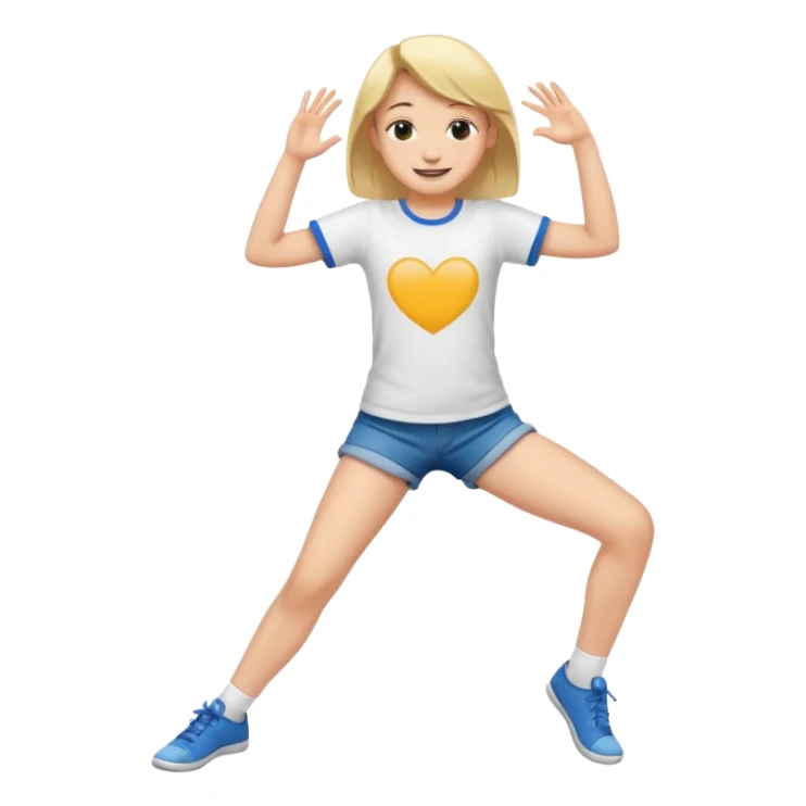 Joven bailando manos en las piernas sticker