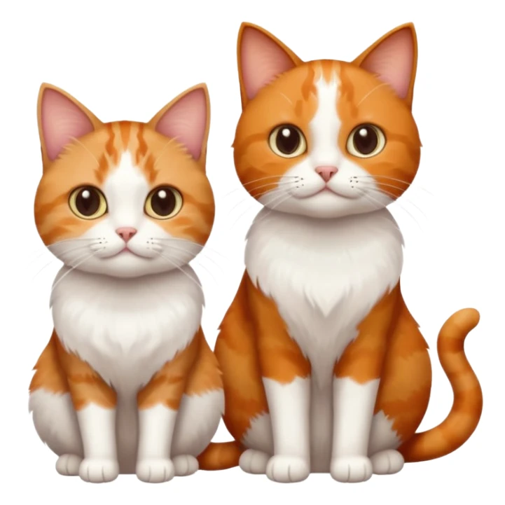 3 sibling cats all various different natural colours; 1 is ginger and white, the next is brown tabby and white and the third is a calico sticker