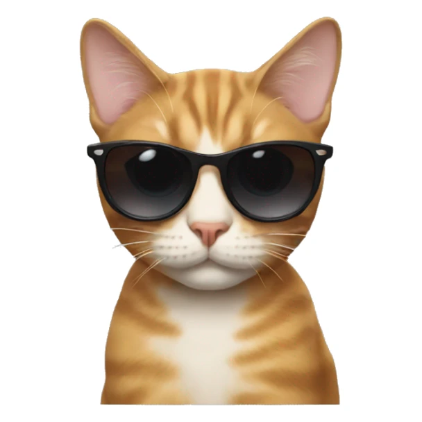 Cat with sunglasses sticker