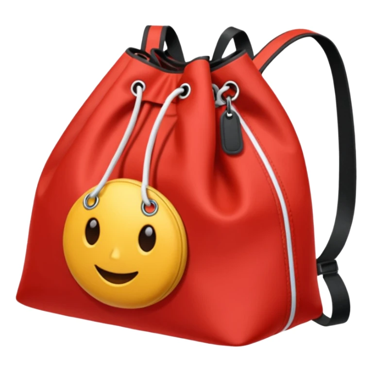 sac de sport rouge sans motif sticker