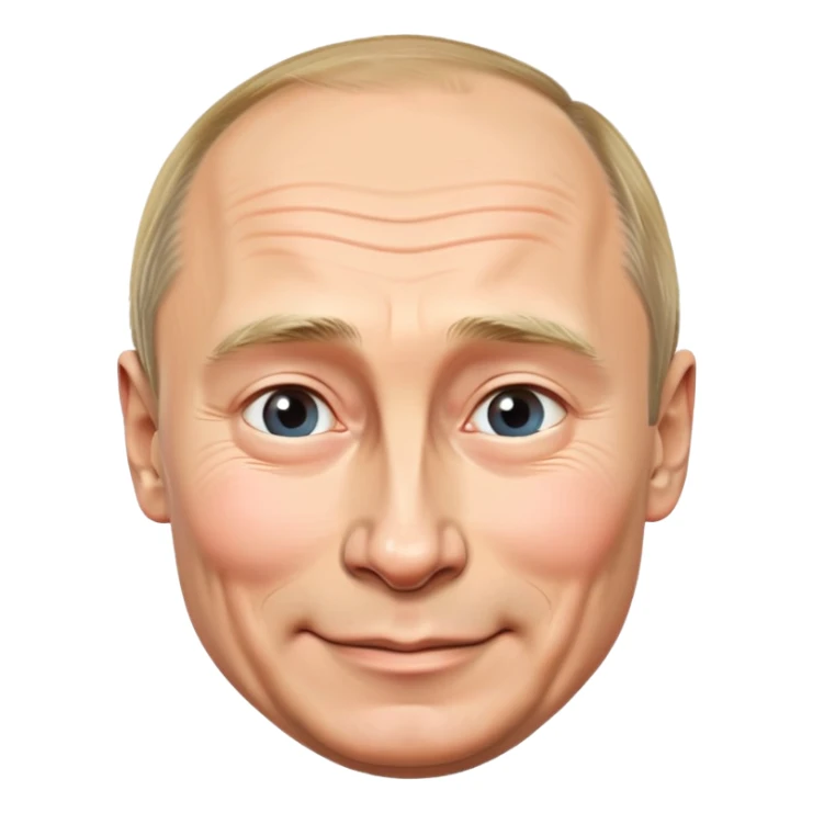 russian president Putin smiles slyly sticker