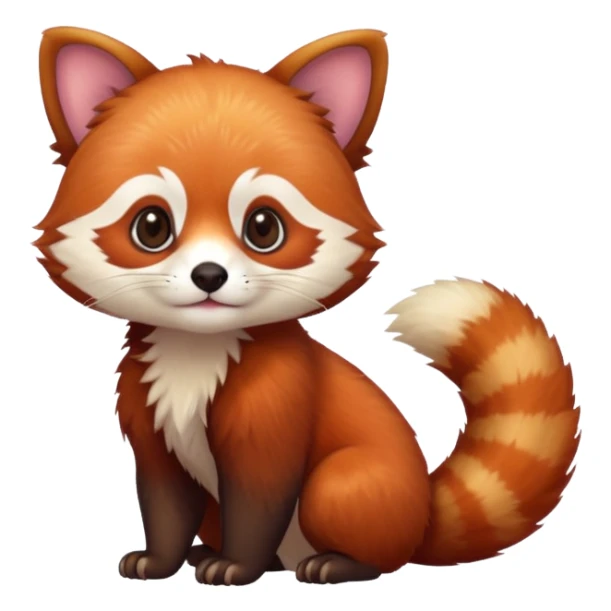 Cute Adorable Red Panda-Weasel-Ferret-Cat hybrid full body sticker