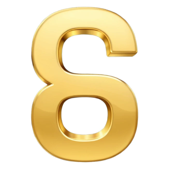 G59 Text emoji image wirtten in 3d gold letters sticker