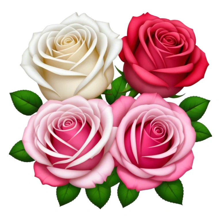 Red roses with pink roses and with white roses too. sticker