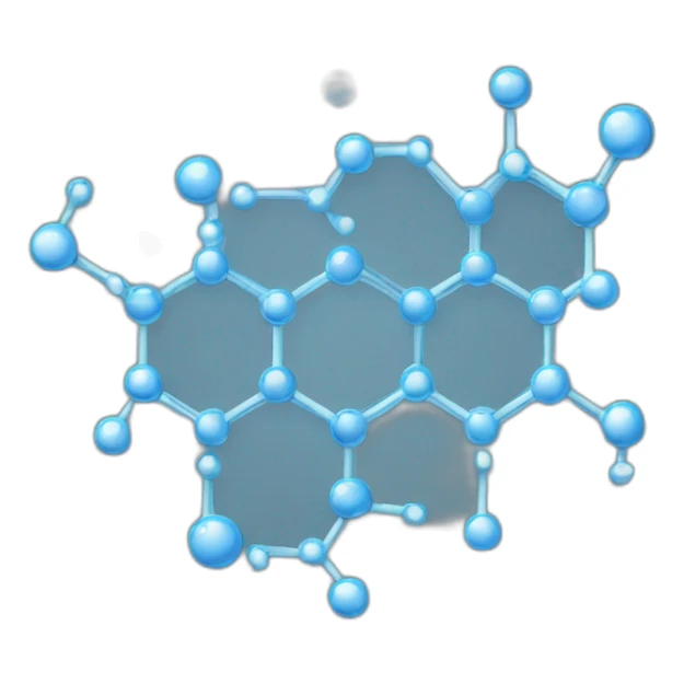 Schematic diagram of water molecules sticker