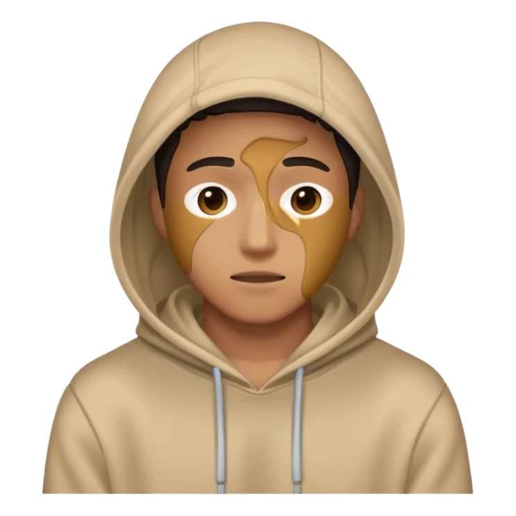 Man wearing a hoodie can’t see his face sticker