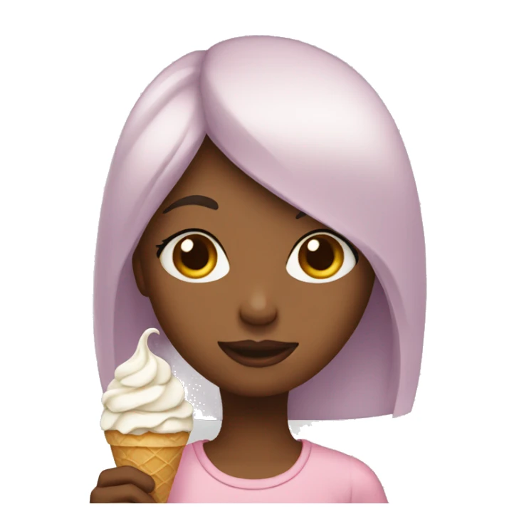 Girl with ice cream sticker