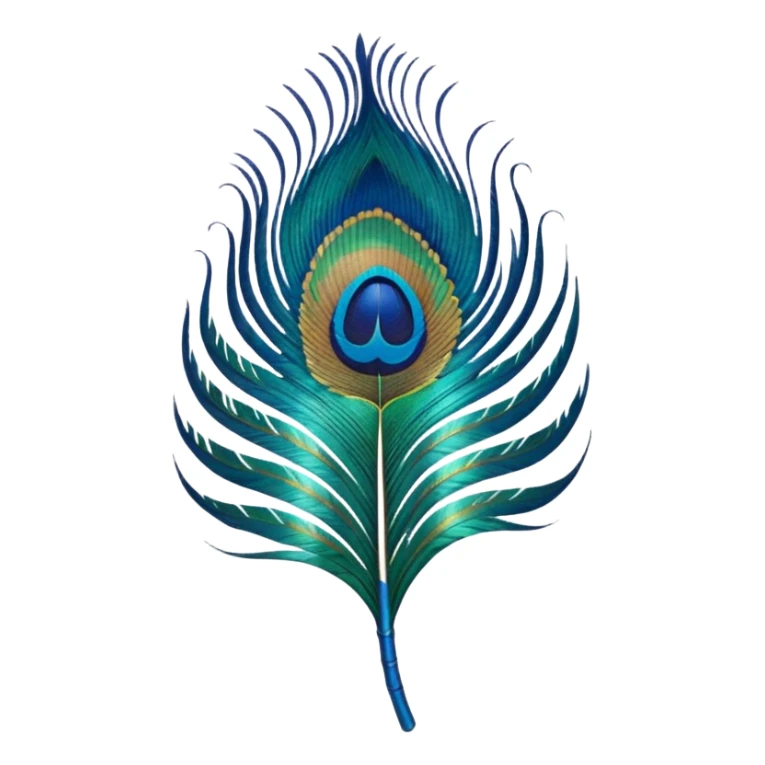 I need the single feather of peacock sticker
