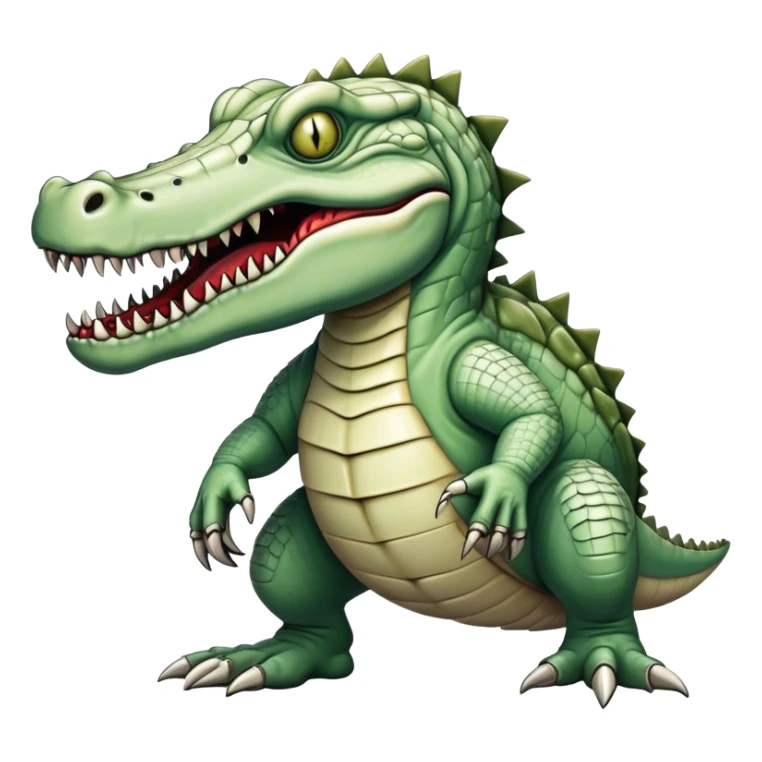 zombie monstrous pale skinned decaying greenish white alligator, vicious, boss monster, dirty, undead, quadrapedal sticker