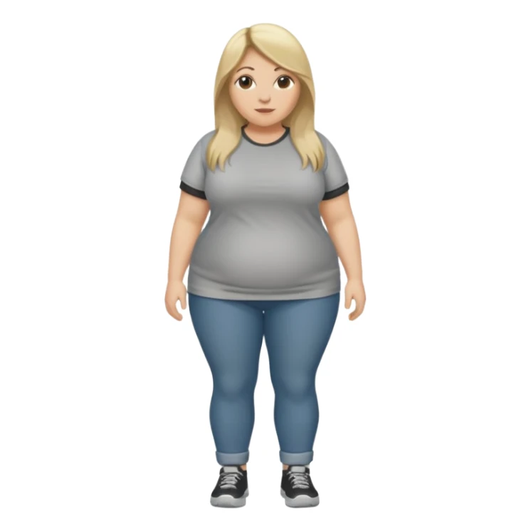 Full body, 38year old bbw mom, long dirty blonde hair sticker