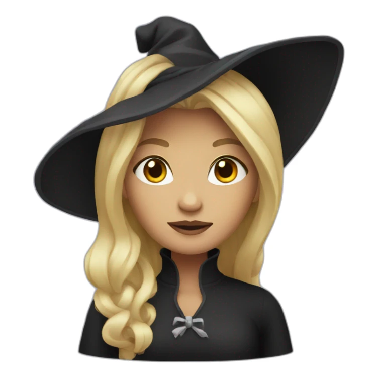 Witch with blonde hair sticker