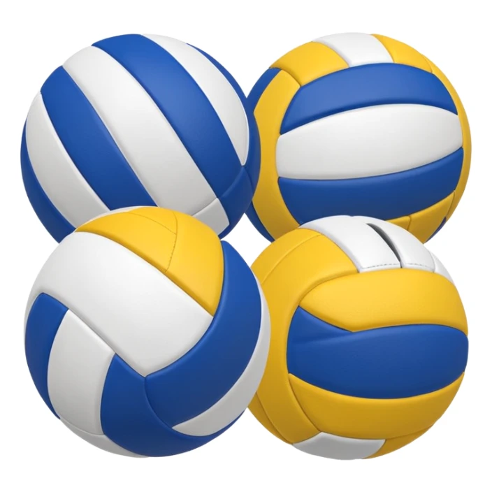 Pelotas de voley azul blanco y amarillo sticker