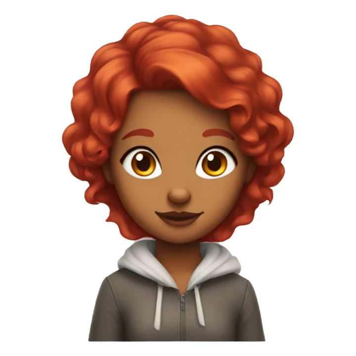 fox girl with red hair  sticker