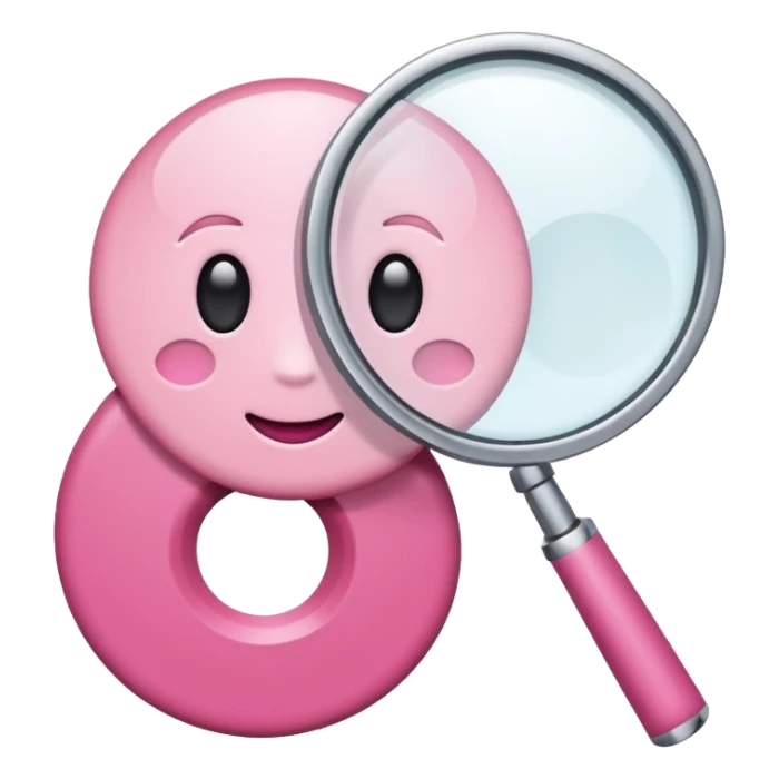 mix light pink dark pink and white girly internet wifi with a magnifying glass\ sticker