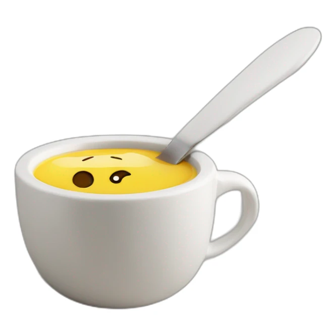 taza de ceramica agarrando una cuchara sticker