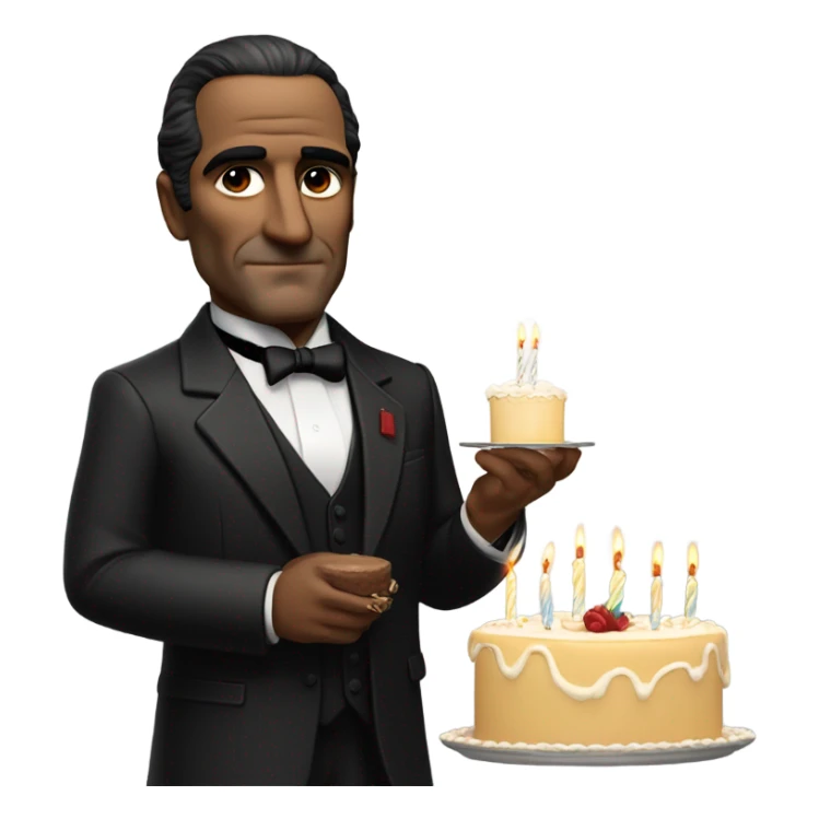 The godfather  says happy birthday Uncle Brucie sticker