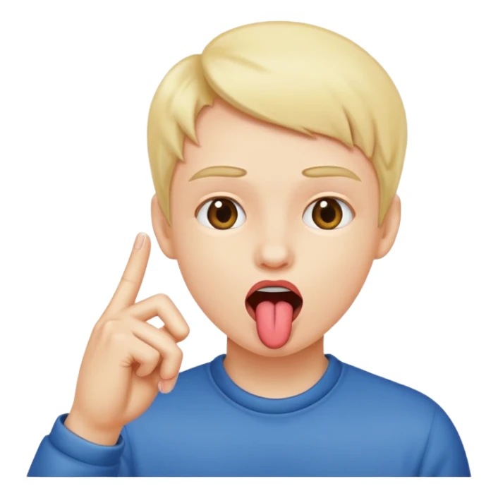 Person pinching there fingers with there tongue out sticker