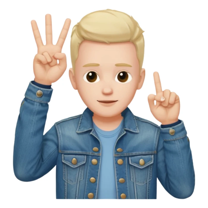Eddie the freak from stranger things with his iconic hand sign over his head sticker