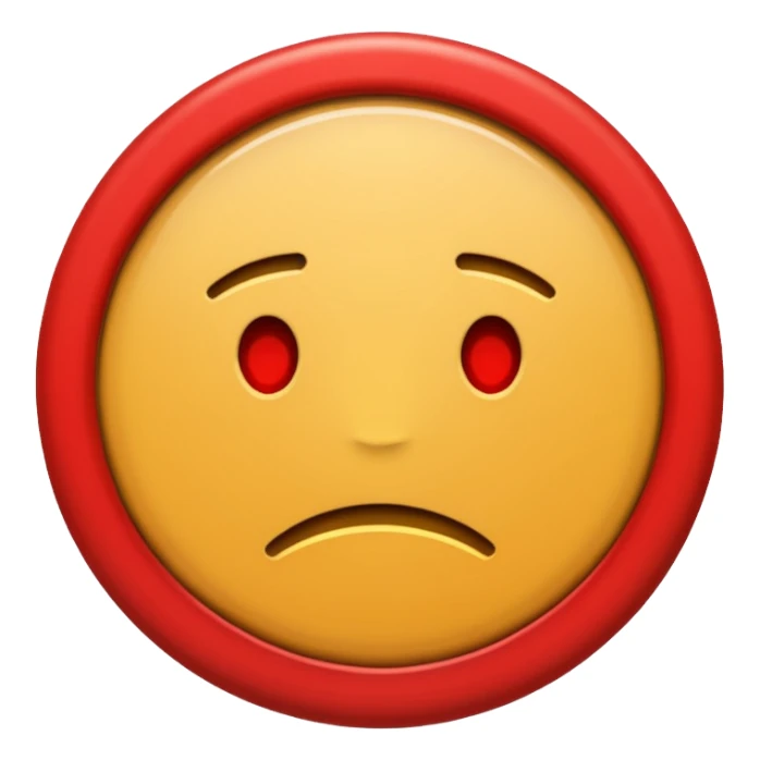 create a emoji that has the word "Junk" in a red circle with a line through it - this means "No junk" Make sure the word is readable through the red line sticker