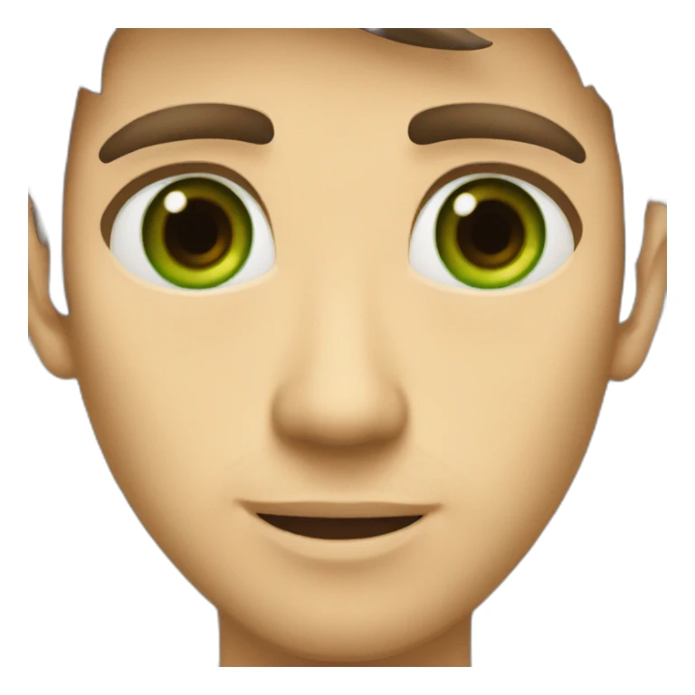 Men with brown hair and green eye sticker