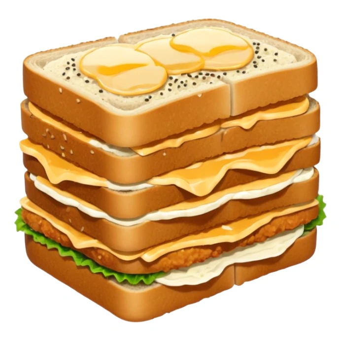 katsu sando sandwich cut in half sticker