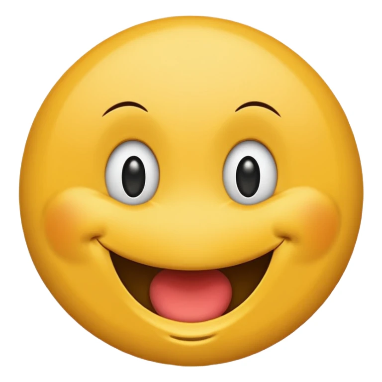 Smiley rond  qui rougis  parce qu’il est timide. Pas de sourire  sticker