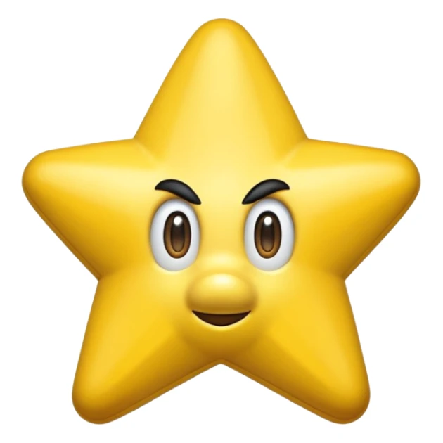 ESTRELLA DE SUPER MARIO SIN NARIZ Y SIN BOCa nadams los ojos sticker