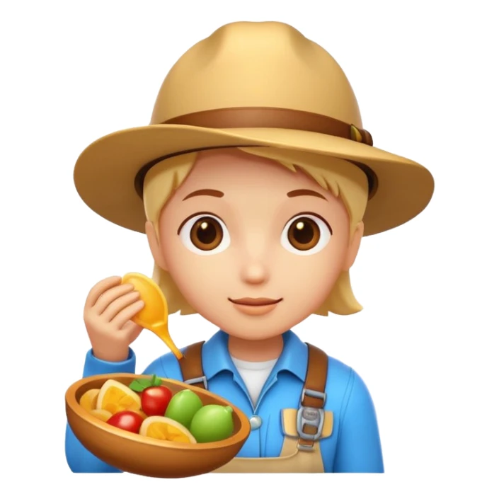 3D symbolizing explorer, discovering new flavors, food theme, cute and modern, soft lighting, glossy, isolated, no background
 sticker