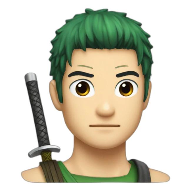 roronoa zoro with black hair sticker